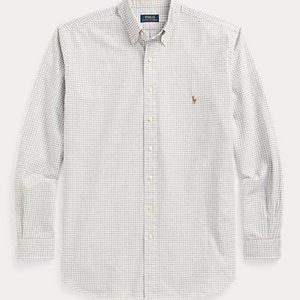 Polo by Ralph Lauren Grey Checked Oxford Shirt Big & Tall 2xlT